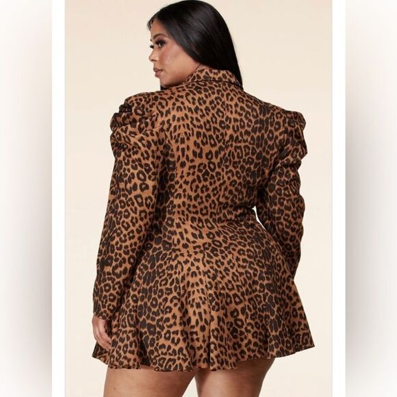 NWT Plus Size Leopard blazer / Dress - Picture 5 of 7